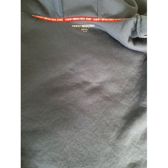 Tommy Hilfiger Hooded Sherpa Colorblock Chevron Full Zip Jacket L Blue Red Retro - Picture 10 of 12